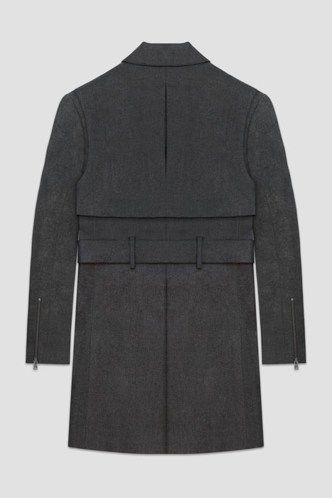 Single Breasted Trench Coat | Charcoal