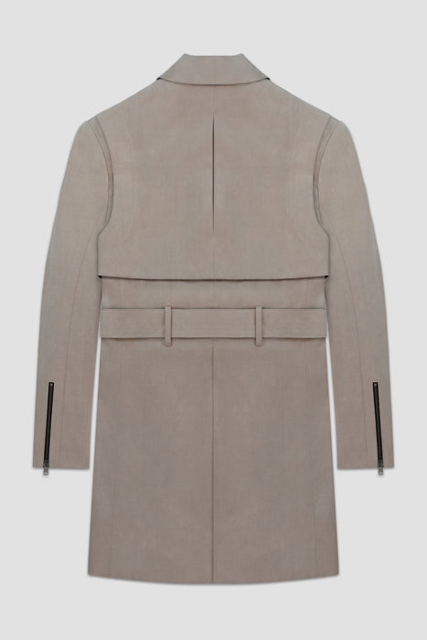 Single Breasted Trench Coat | Stone